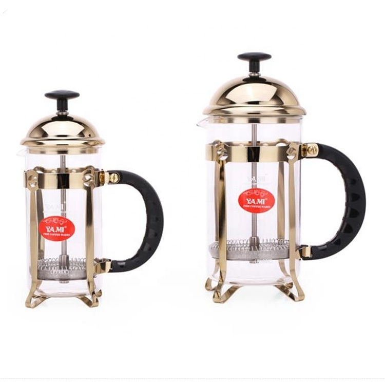 Compatible Stainless Steel and Glass French Press Coffee Maker