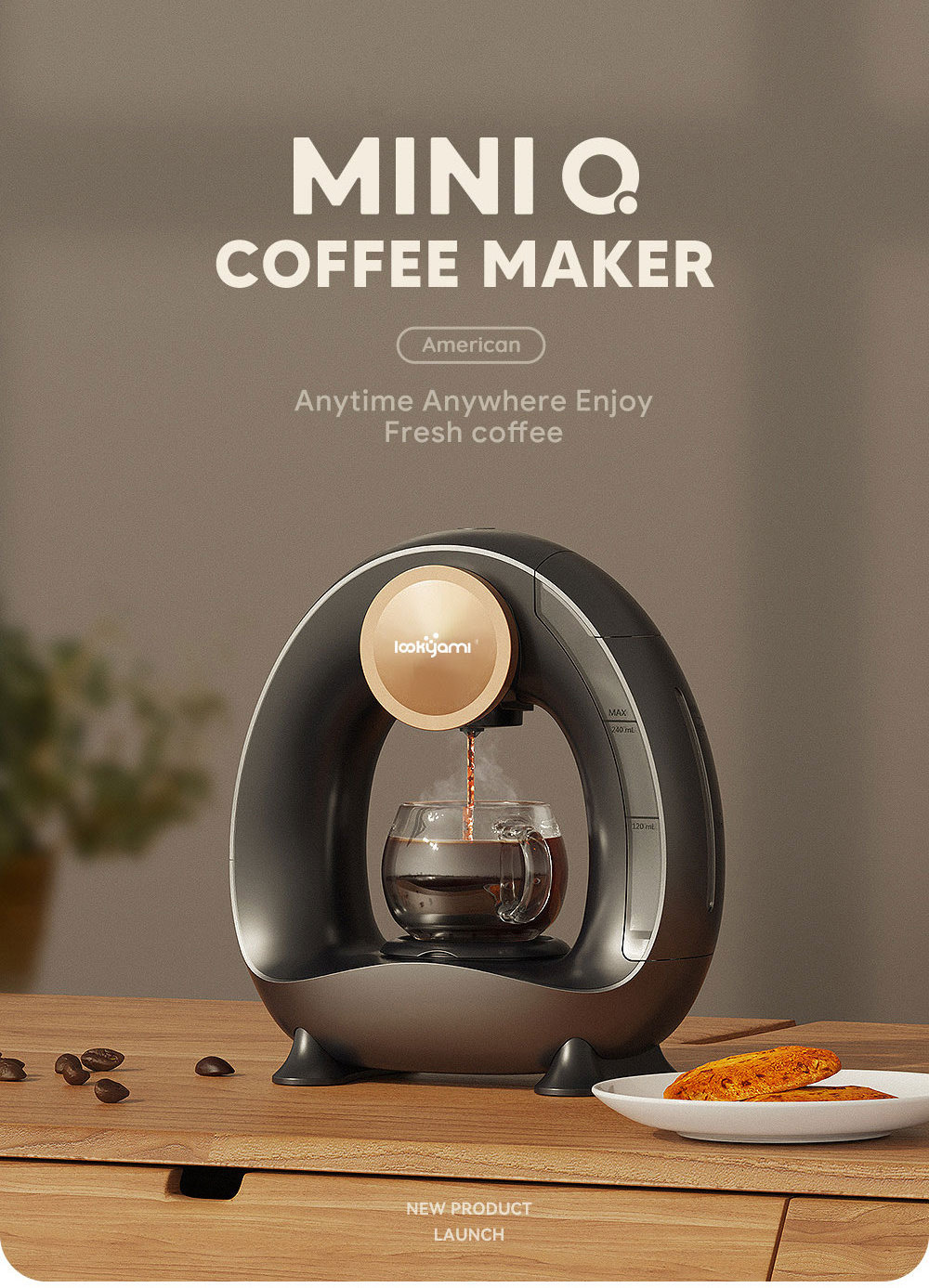 Fully Automatic 240Ml Drip Coffee Brewer 1400W Mini Americano Capsule Portable Coffee Maker Espresso Machine For Home