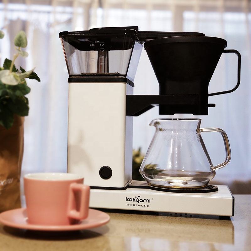 Smart Modern Design Ce Cb Ccc With Led Clock Function 750Ml 5 Capacity Automatic Drip Coffee Tea Maker