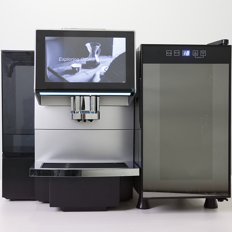 Fully Automatic Big Touch Screen Smart Coffee Machine With Milk System For Commercial Espresso Coffee Shop Equipment