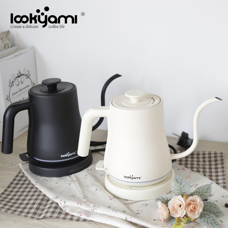 Lookyami Penguin Drip Coffee Portable Electric Water Kettle Black and White Electric Drip Kettle