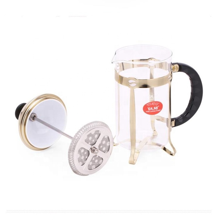 Compatible Stainless Steel and Glass French Press Coffee Maker