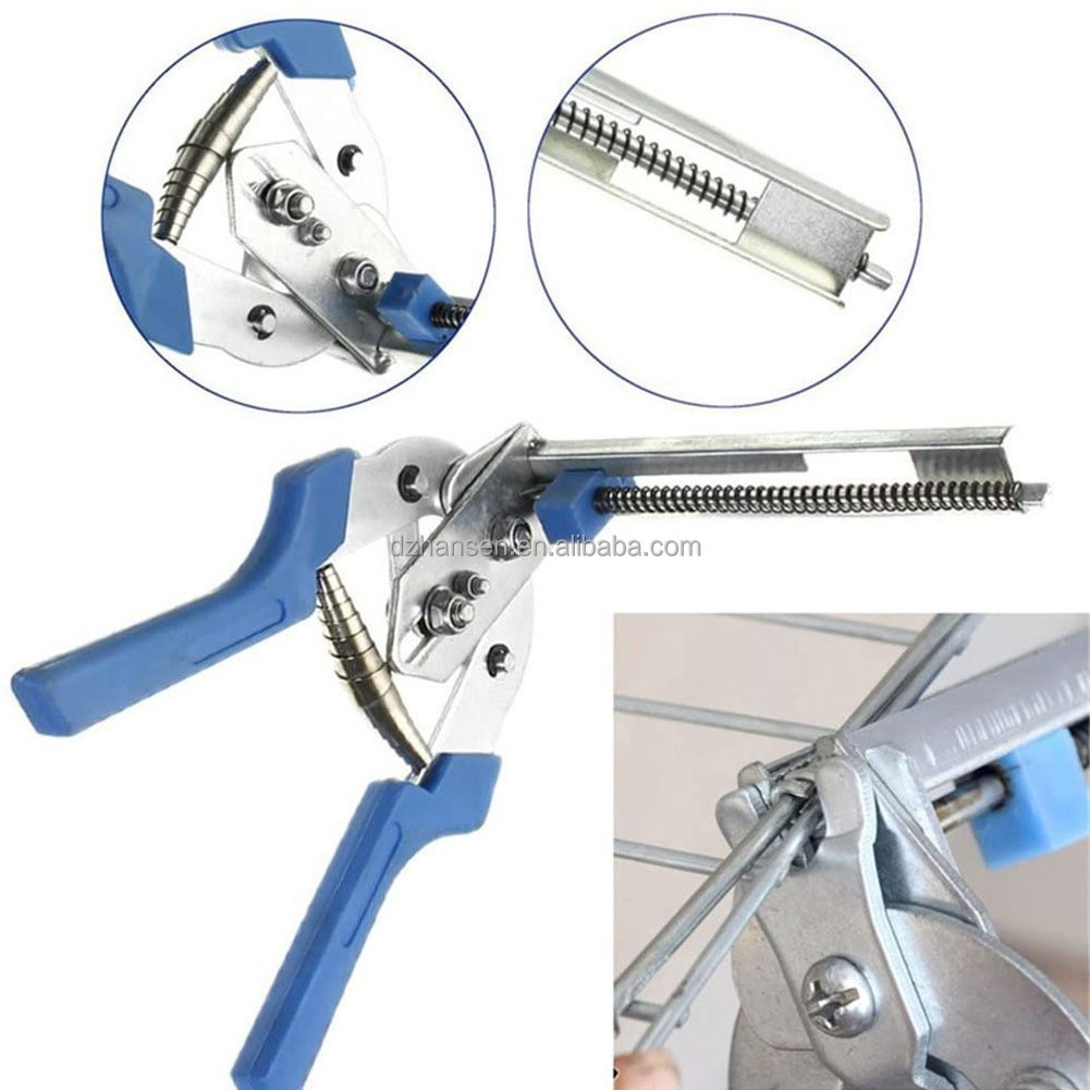 Hog Ring Pliers Kit Fencing Manual Plier With 600pcs M Clip Fastening Clamp Installation Equipment Tool