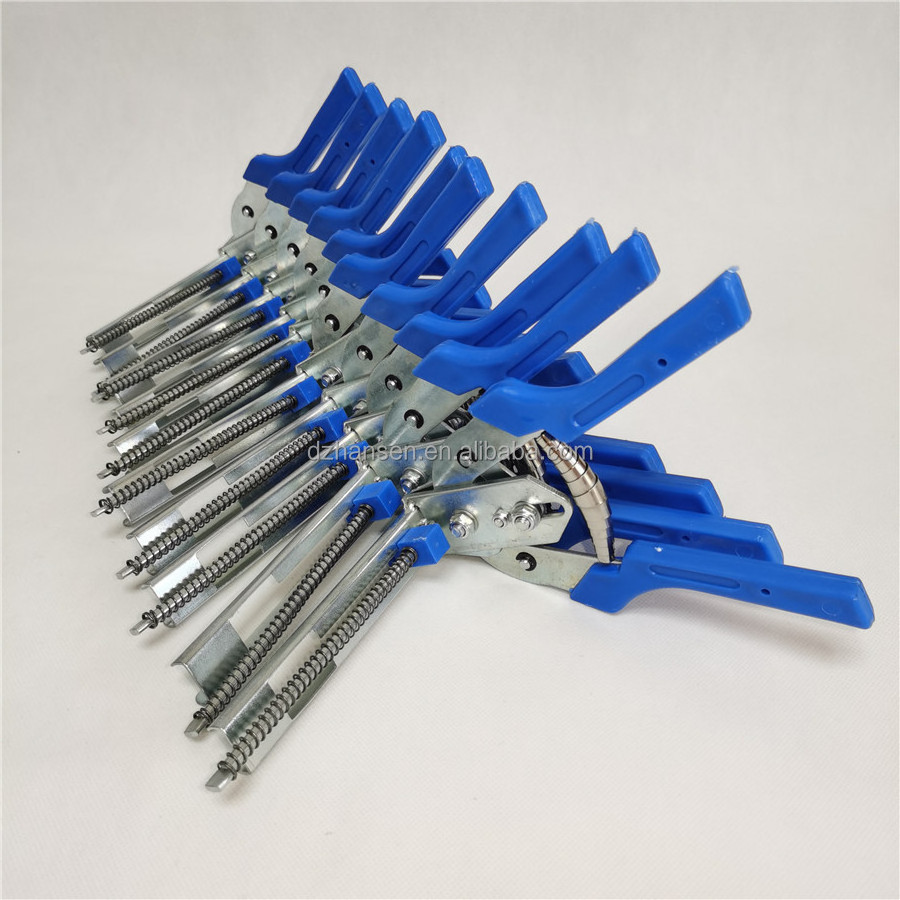 Hog Ring Pliers Kit Fencing Manual Plier With 600pcs M Clip Fastening Clamp Installation Equipment Tool