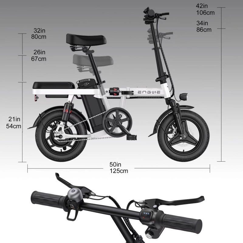 EU/US/UK stock  Free Shipping foldable Velo Electrique E Bike 14 inch cheap Mini Electric Bike Bicycle  ENGWE T14