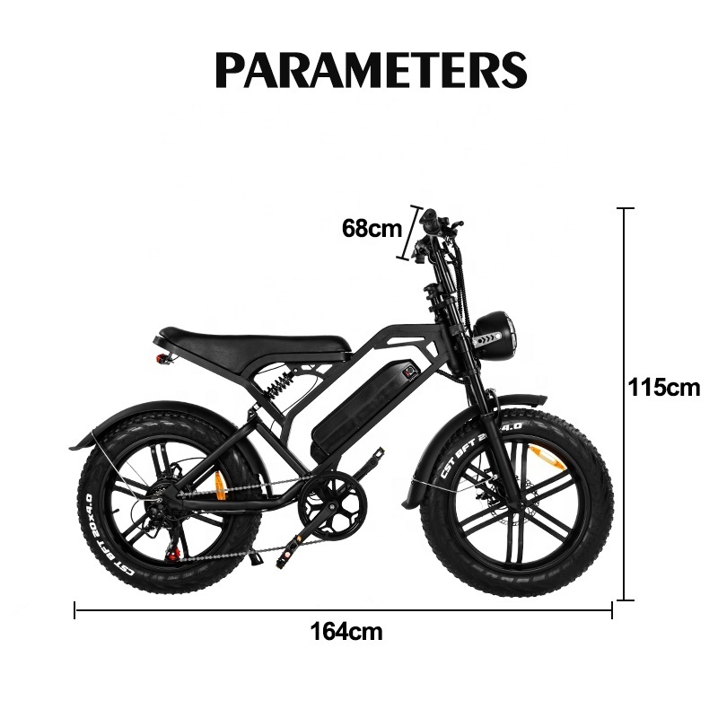 EU USA Warehouse Hot selling Super Electric Bike 73 20inch Ebike 48V 750W Motor 15Ah Battery Fat Tire Electric Bicycle