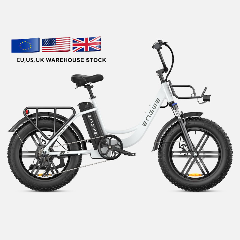 EU US Warehouse Engwe L20 Electric Bike 48v13ah 750/250w 20Inch Fat Tires Go Off-road Electric City Bicycle Step For Ladies