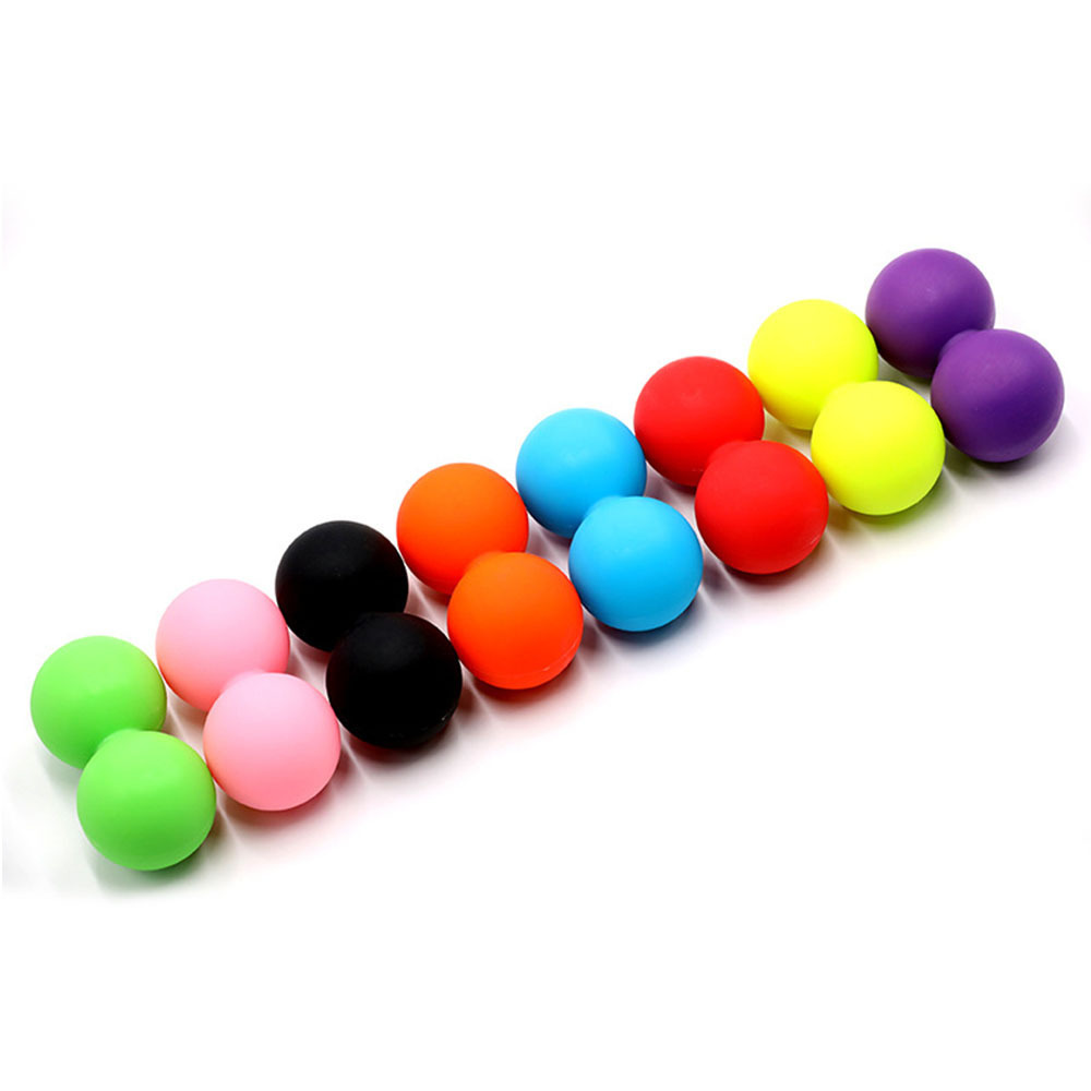 Eco Friendly Silica Gel Peanut Massage Ball Double Balls for Muscle Relaxation Yoga Exercise Wholesales Customized