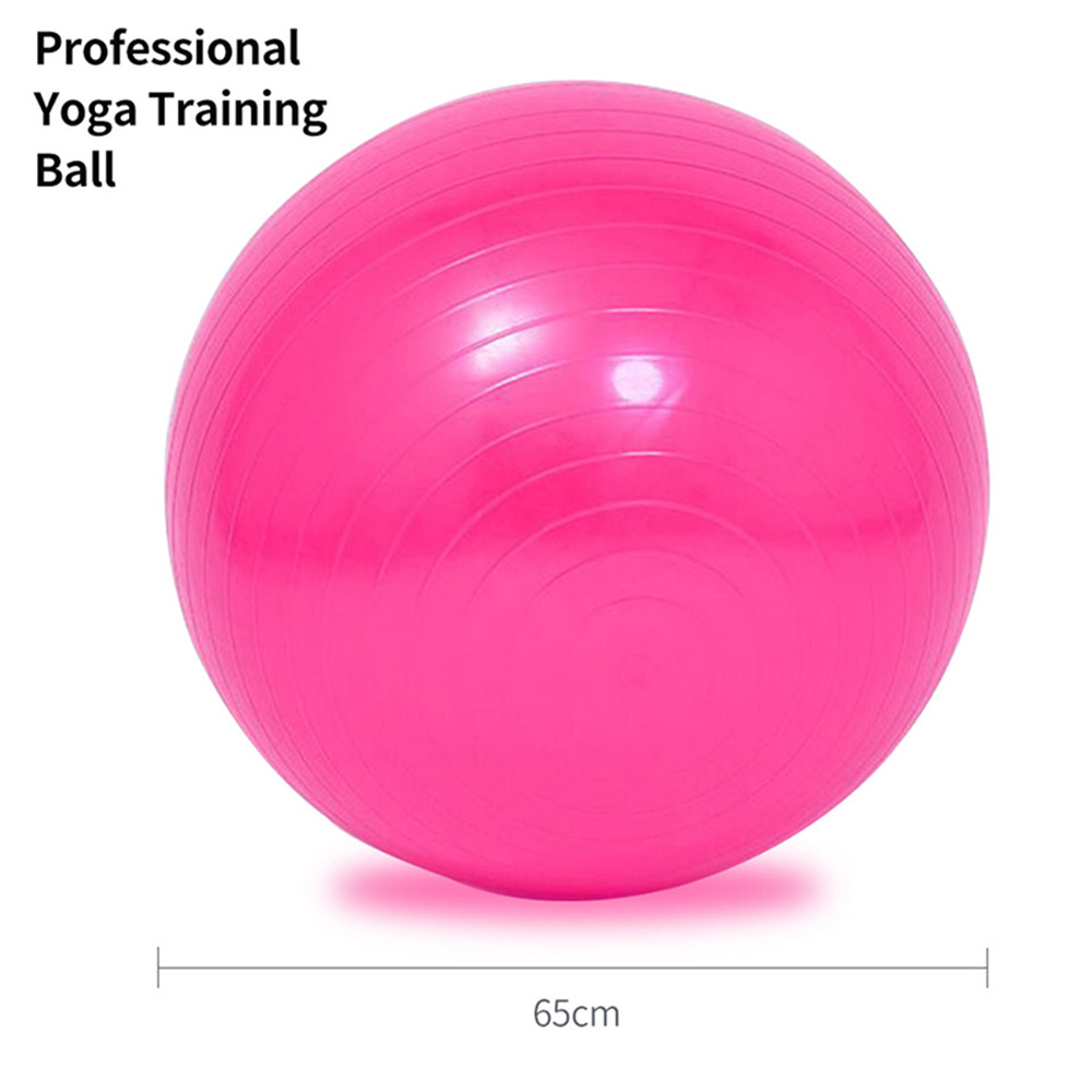 65cm Thick Yoga Ball, Explosion-proof Fitness Balls, Beauty Professional Training Ball with Air Pump and Inflation Needle