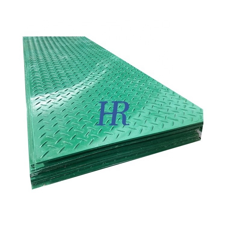 Durable textured road covering strong plastic ground mat oil drilling rig mat for construction sites and events