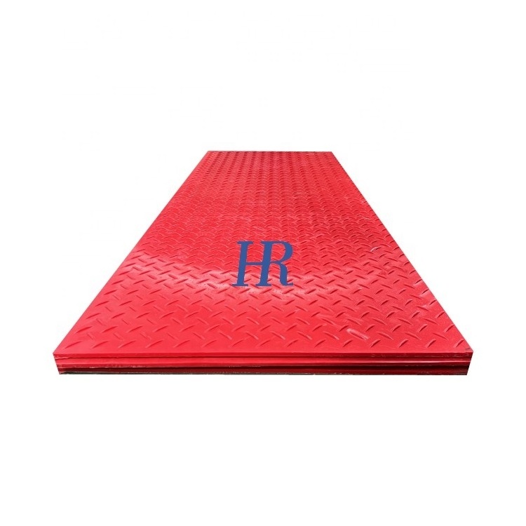 Durable textured road covering strong plastic ground mat oil drilling rig mat for construction sites and events