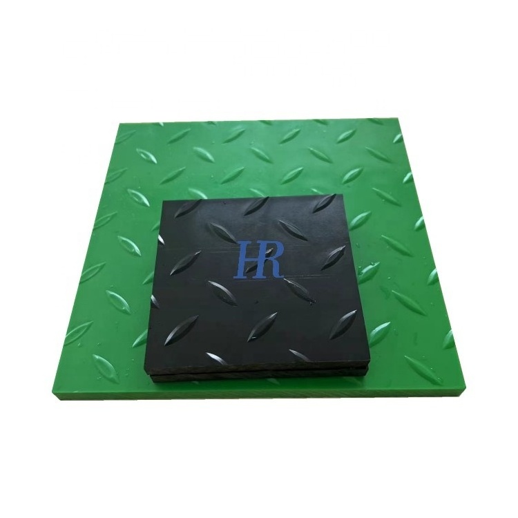 Durable textured road covering strong plastic ground mat oil drilling rig mat for construction sites and events