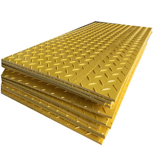 Discount 1.22x2.44m HDPE high density PE plastic oil drilling rig ground protection mats for construction site