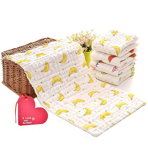 Muslin Burp cloth face towel oversized baby burp cloth 100% organic cotton 6-layer soft absorbent cotton burp cloth