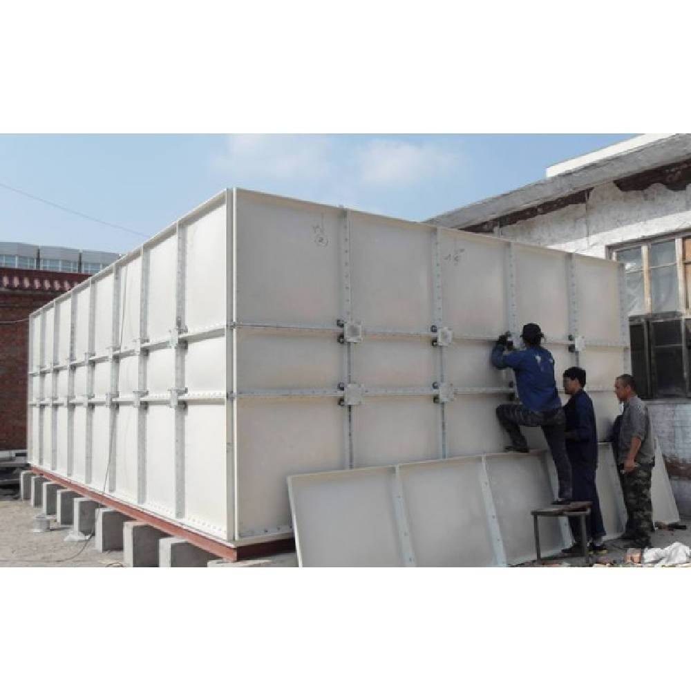 Hot Sale GRP FRP SMC Fiberglass Panel Square Big Large Rain Water Storage Tank Cheap Price 10000 50000 Litre Sectional Tank