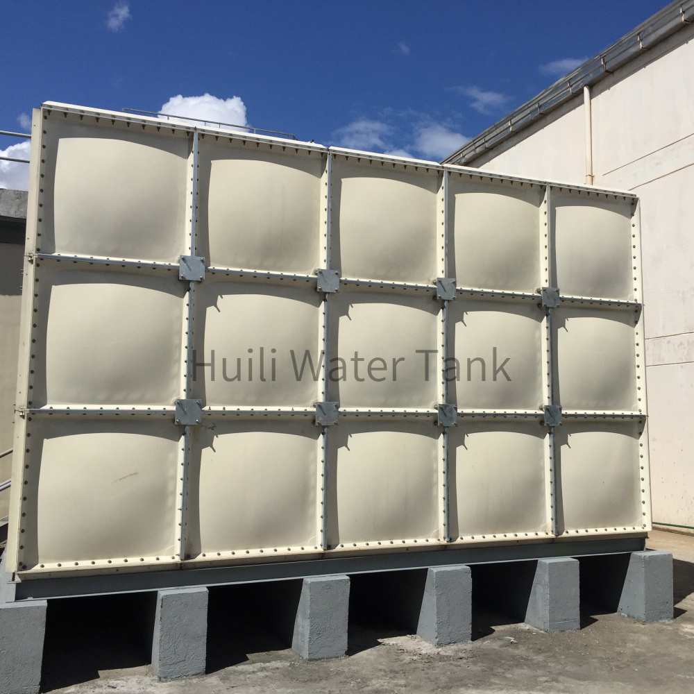 Hot Sale GRP FRP SMC Fiberglass Panel Square Big Large Rain Water Storage Tank Cheap Price 10000 50000 Litre Sectional Tank