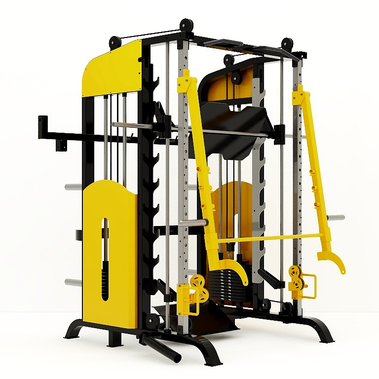 Multifunctional Home Gym Squat Rack with Cables Multi Function Smith Machine Home Smith Machine