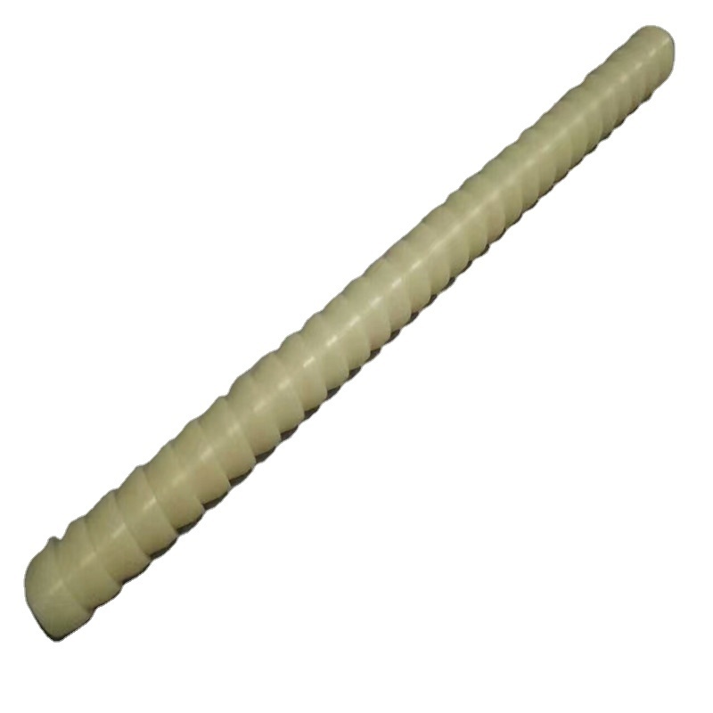 Engineering plastic natural nylon rod threaded round bar