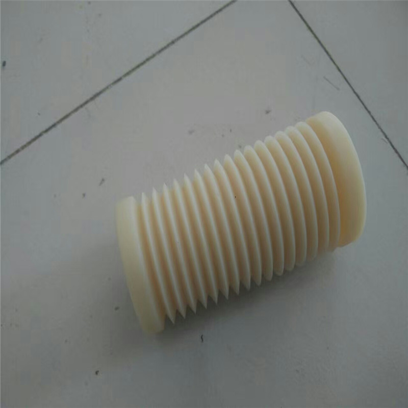 Engineering plastic natural nylon rod threaded round bar