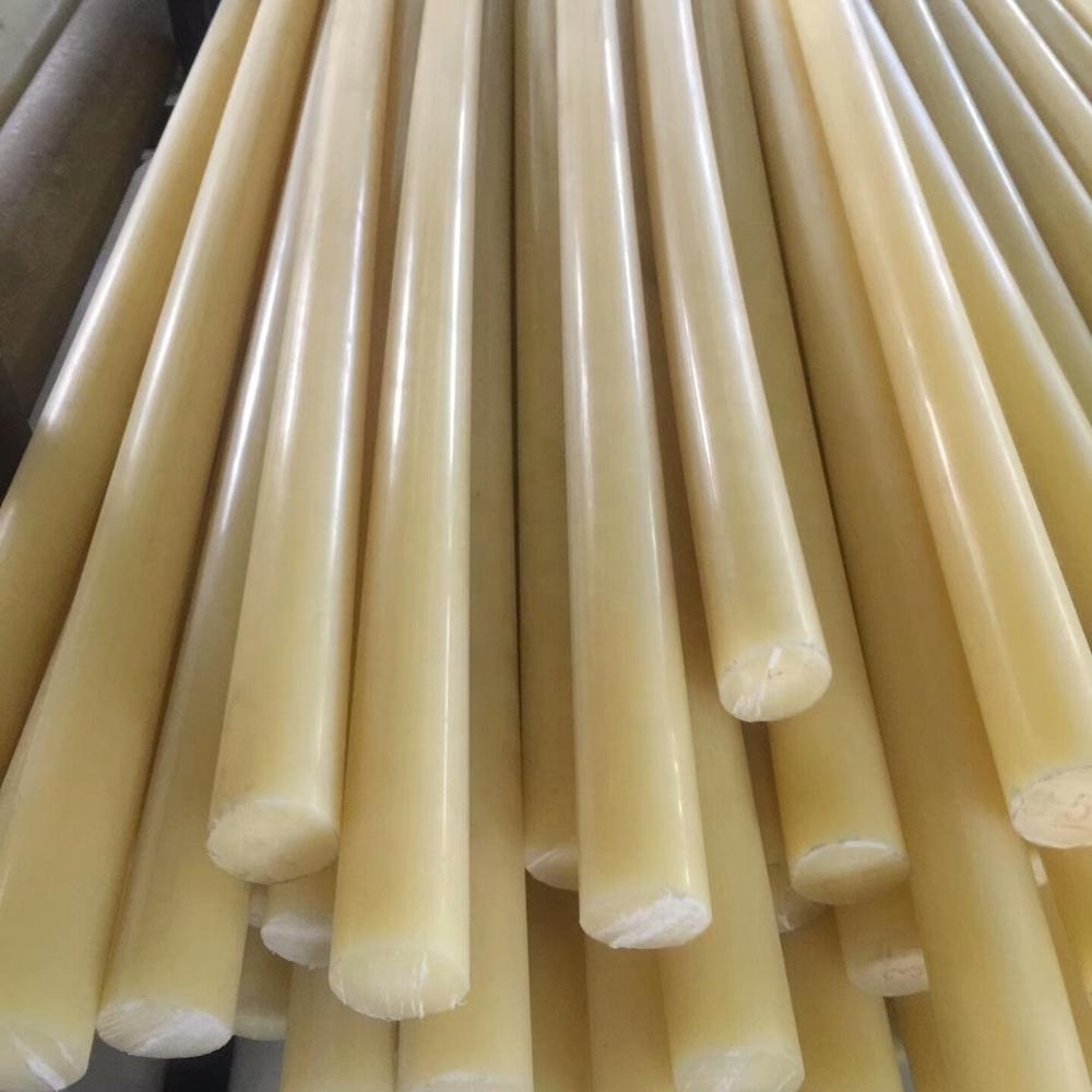 customized Engineering plastic MC Cast Nylon threaded Rod  White PA6 Rods