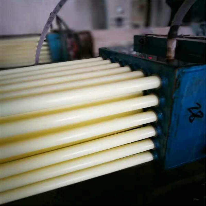 Engineering plastic natural nylon rod threaded round bar