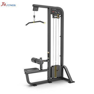 Professional sports fitness equipment pin loaded selected weight stack gym lat pulldown machine