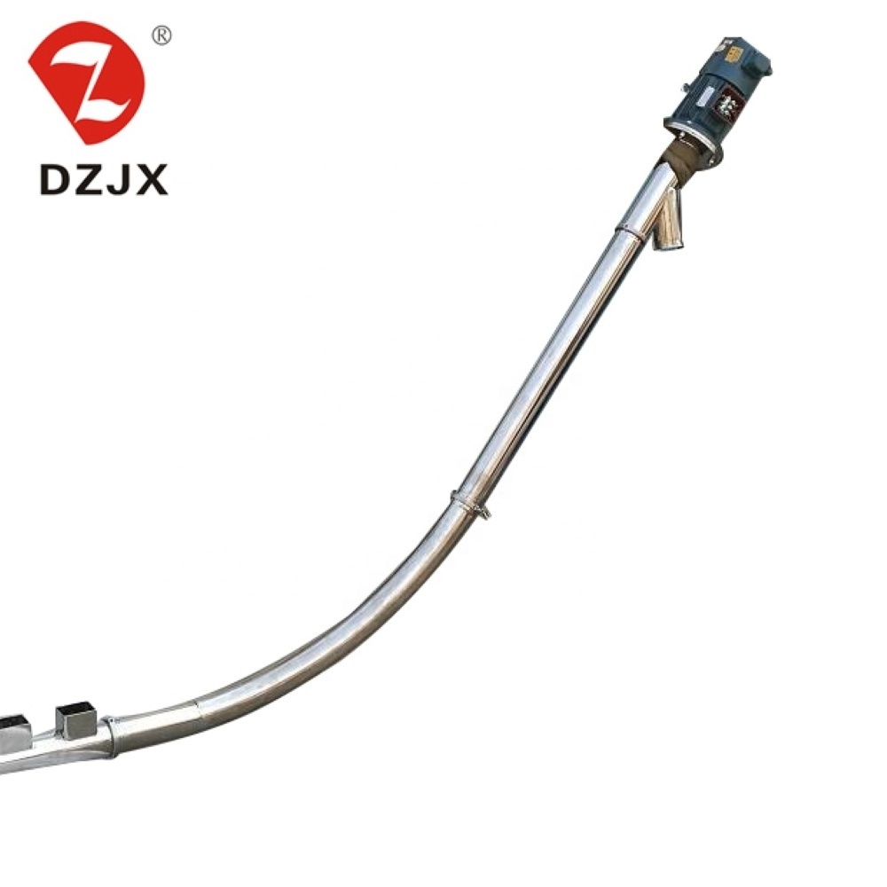 DZJX Powder Feeder Conveyor Flex Screw Auger Conveyor With Hopper 120V/Flexible Screw Conveyer Stainless steel