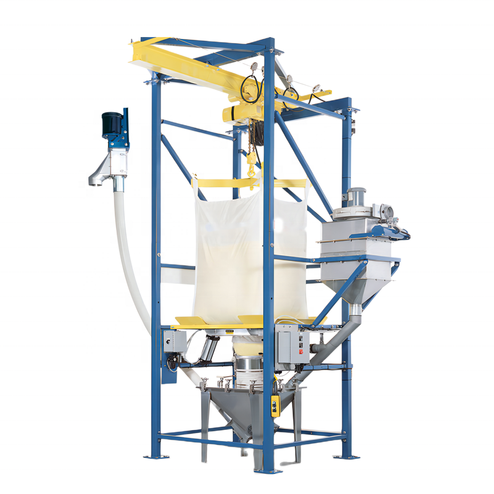 DZJX Big Bag Dumping Station Coffee Bean Bulk Bag Unloader System Bulk Bag Cement 1000 Kg Unloading Station