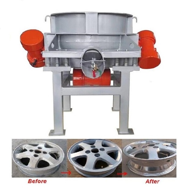 Used Alloy Wheel vibrator vibrating polishing machine/automatic retreading tyre buffing machine for sale