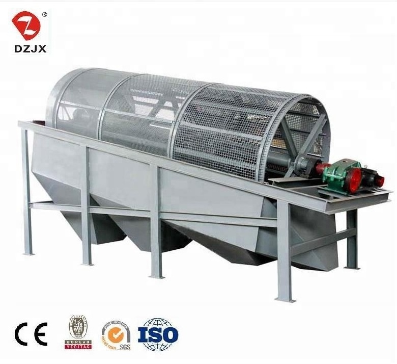 DZJX rotary screens sieve for compost/composteur rotatif vibrating screen sieving machine/mini trommel black solid fly drum