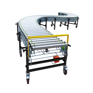 DZJX Flexible Gravity Expandable Conveyor With Protection Roller Telescopic Roller Belt Conveyor