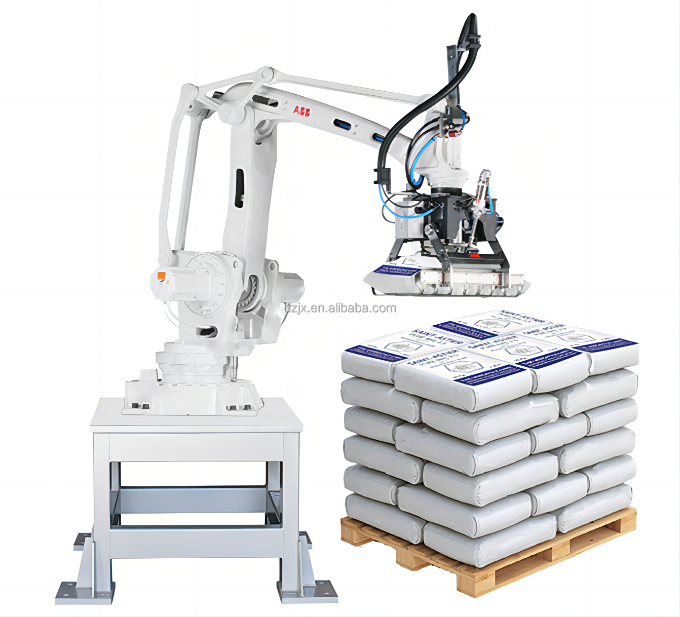 DZJX Robot Palletizing Suction Gripper Boxes Robot Palletizer Machine For Carton Box Pallet Bottle Water Cobot