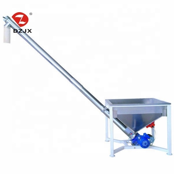 DZJX Powder Feeder Conveyor Flex Screw Auger Conveyor With Hopper 120V/Flexible Screw Conveyer Stainless steel