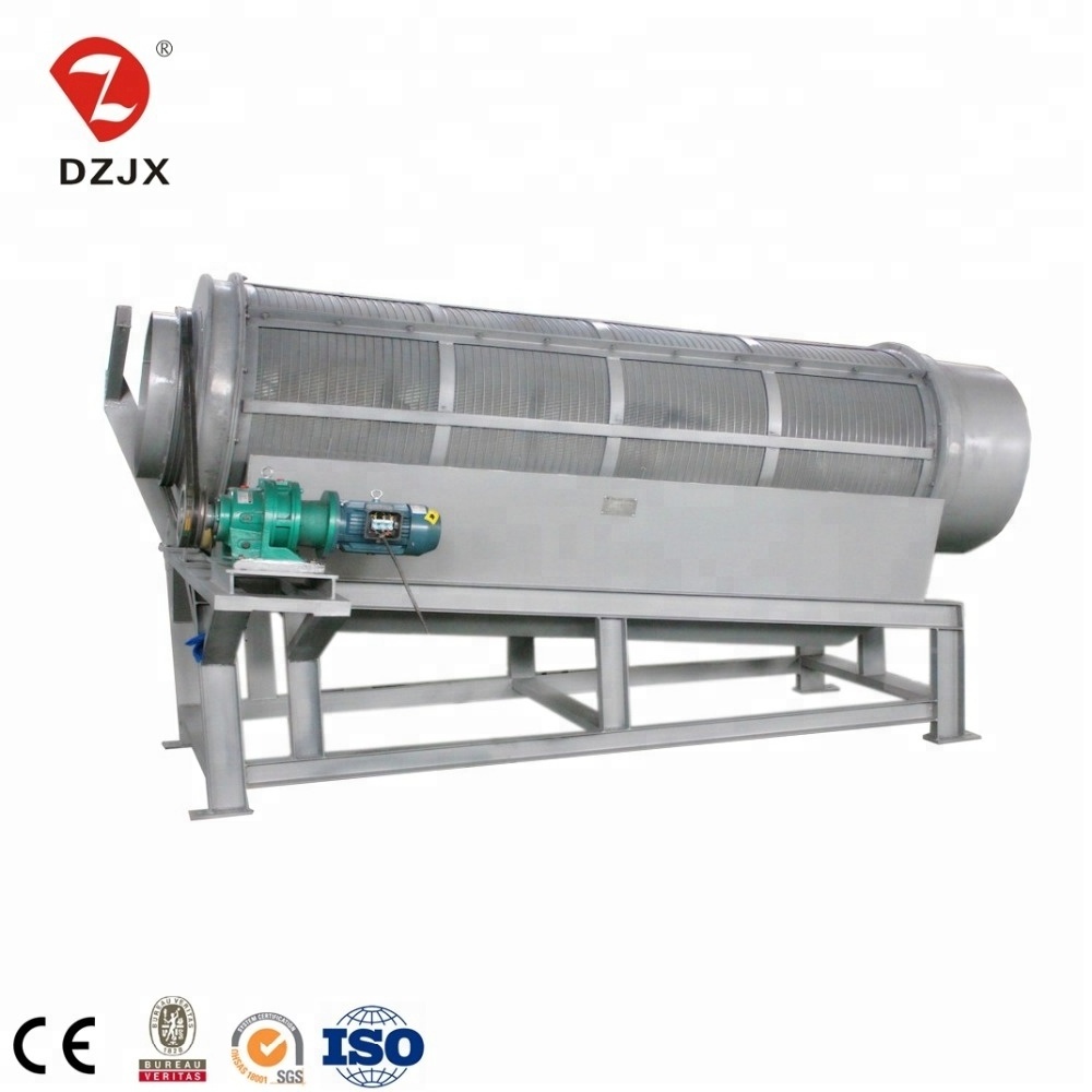 DZJX rotary screens sieve for compost/composteur rotatif vibrating screen sieving machine/mini trommel black solid fly drum