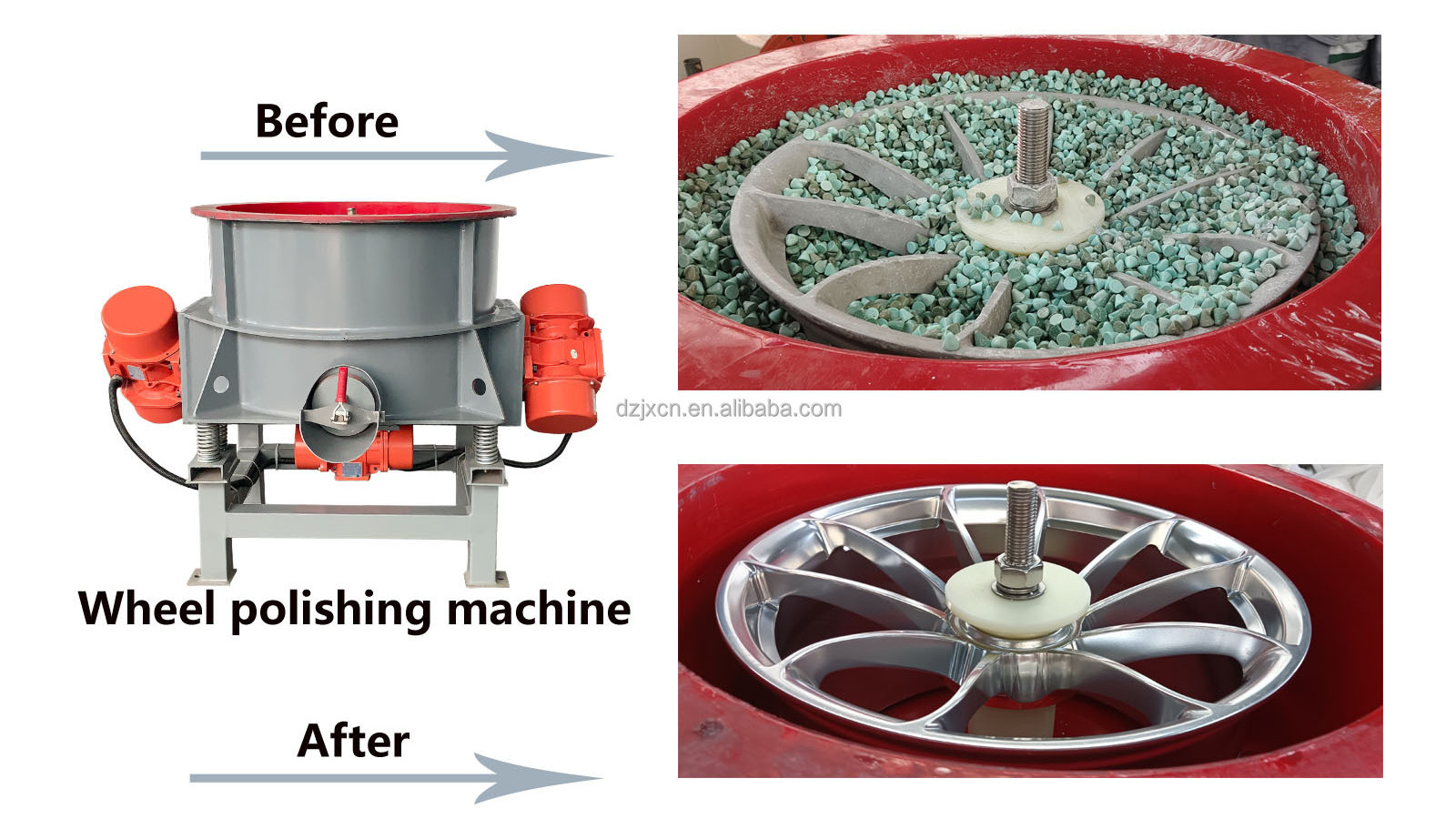 Alloy Wheel vibrating polishing machine