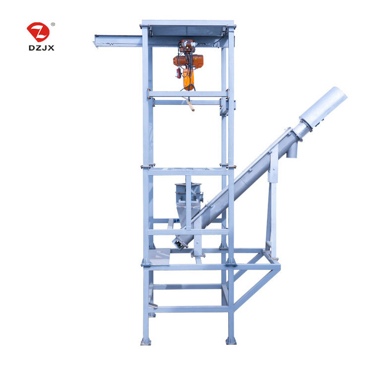 Jumbo Big Bag Dispenser Crystal Sugar Fertilizer Fine Powder Modular Bulk Bag Discharge Unloader Dust-Free Bulk Bag Unloading