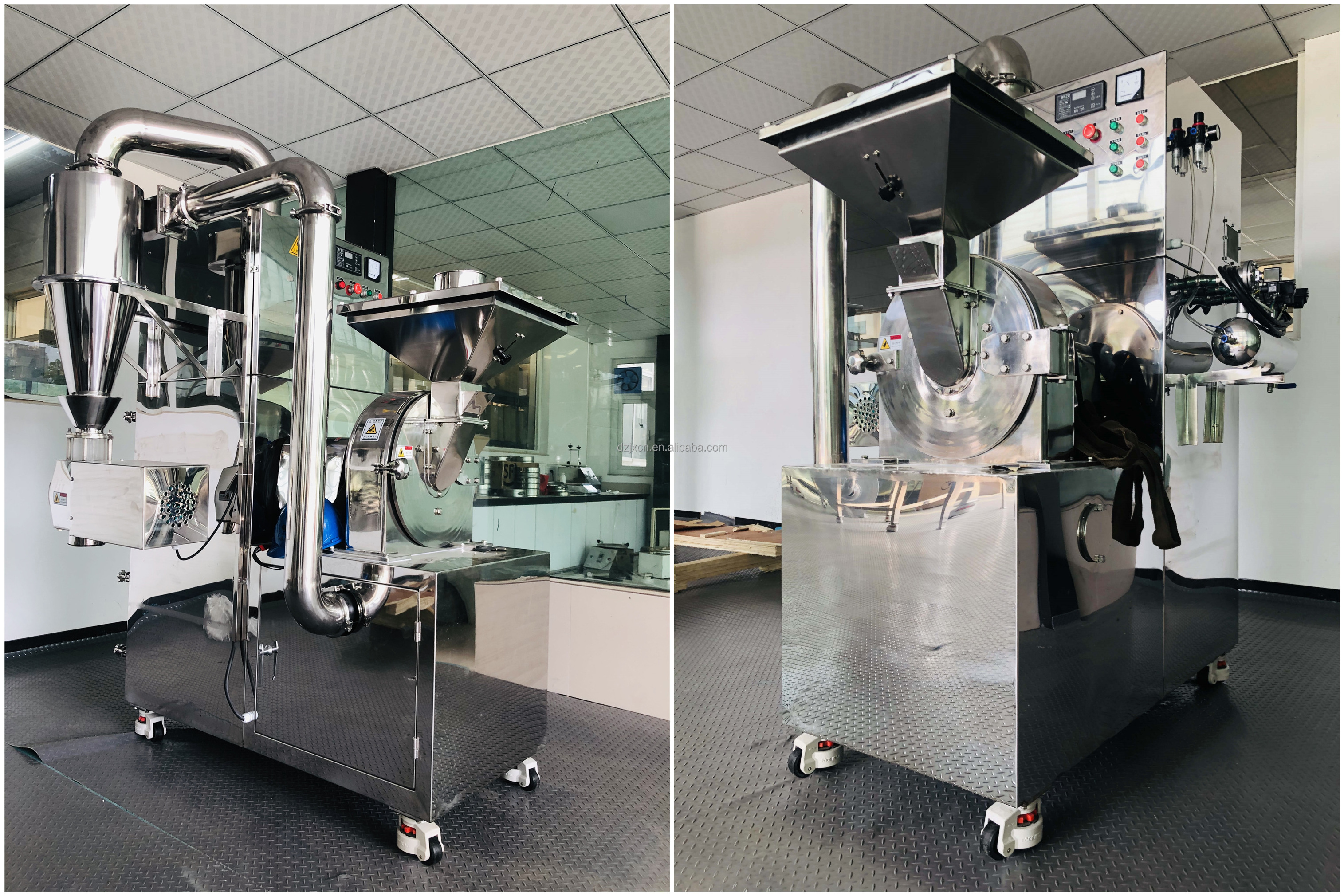 DZ automatic stainless steel cryogenic spice grinding machine black pepper fresh chilli crusher pulverizer