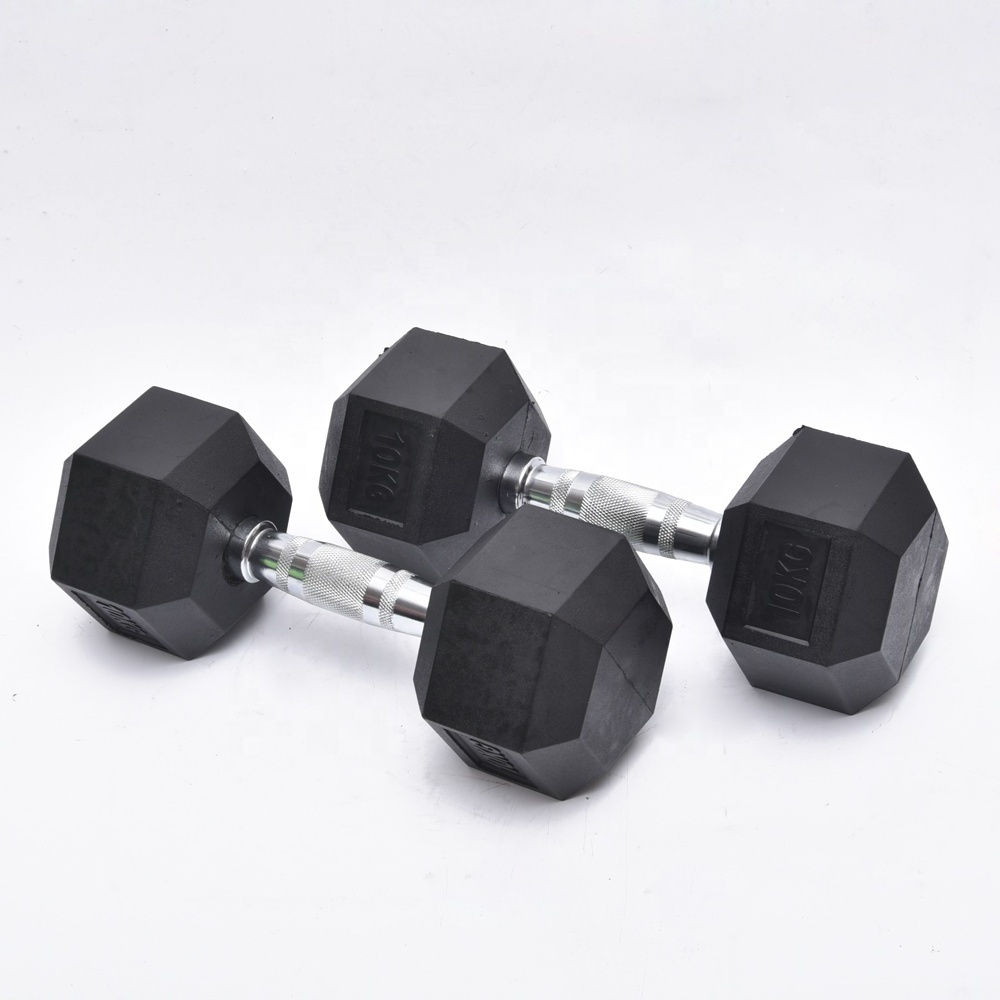 Hex Rubber dumbbells Dumbbell rack set LB made