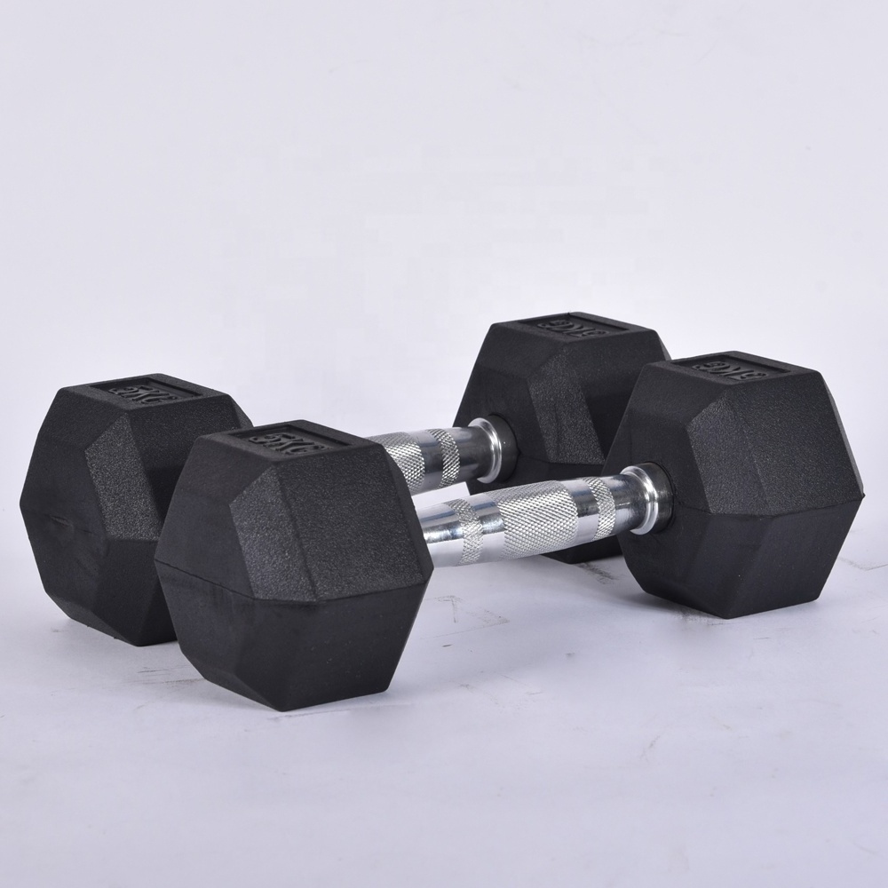 Hex Rubber dumbbells Dumbbell rack set LB made