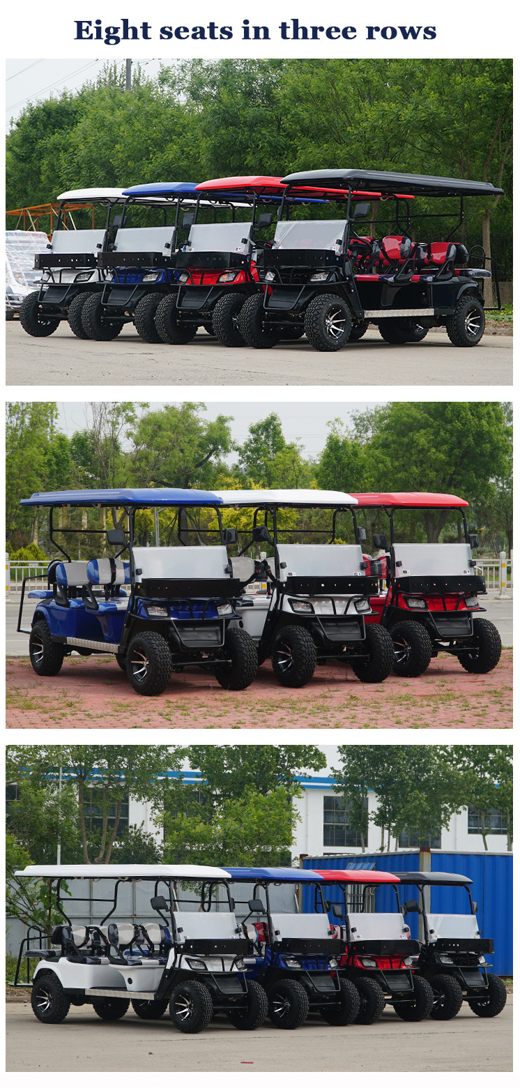 Cengo NL-JA4+2 Golf Carts Gas Powered Electric Vehicle Sightseeing Bus & Car 6-seater Golf Carts for sale Tourist Sightseeing