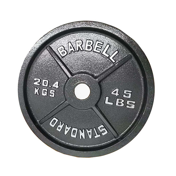 Weight lifting Standard barbell Plates cast iron standard weight plates 25lb 25kg bumper weight plates