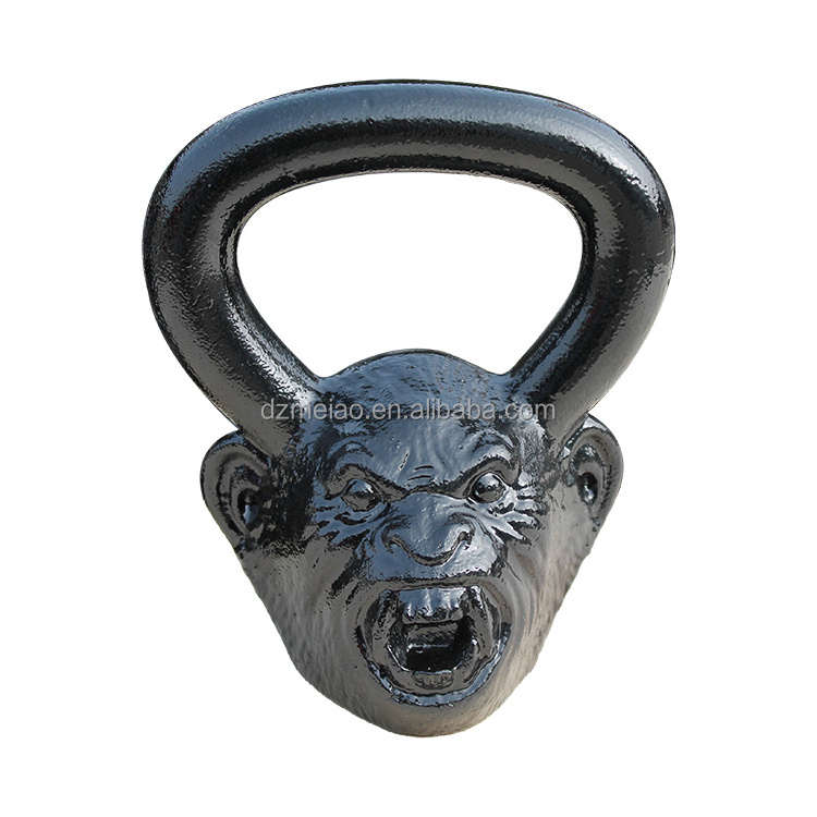 Gym Fitness Equipment Cast Iron Monkey Head Animal Gorilla Competition Kettlebell