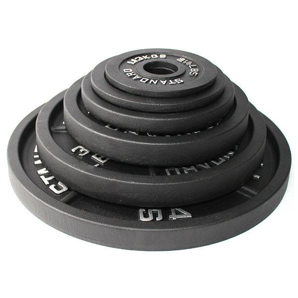 Weight lifting Standard barbell Plates cast iron standard weight plates 25lb 25kg bumper weight plates