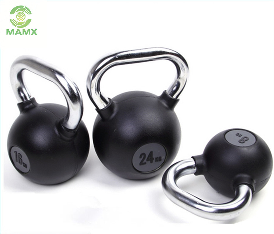 Gym Bodybuilding Custom Kettlebell 8kg Weight Lifting steel  Rubber Coated Kettlebells