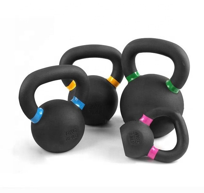 High quality Gym Home Workout Equipment Powder Coated Cast Iron Kettle bells Set