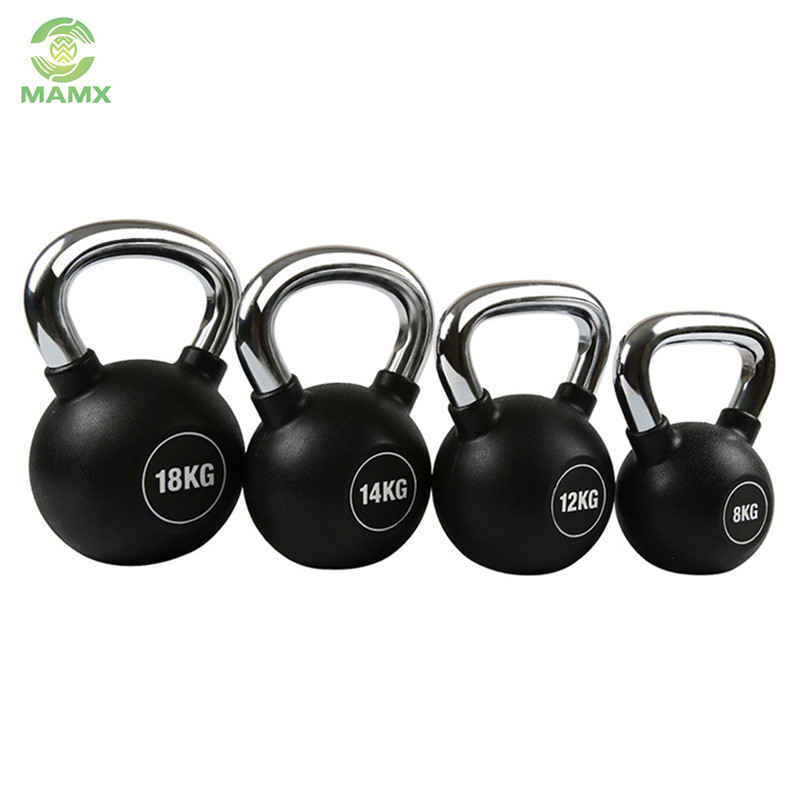 Gym Bodybuilding Custom Kettlebell 8kg Weight Lifting steel  Rubber Coated Kettlebells