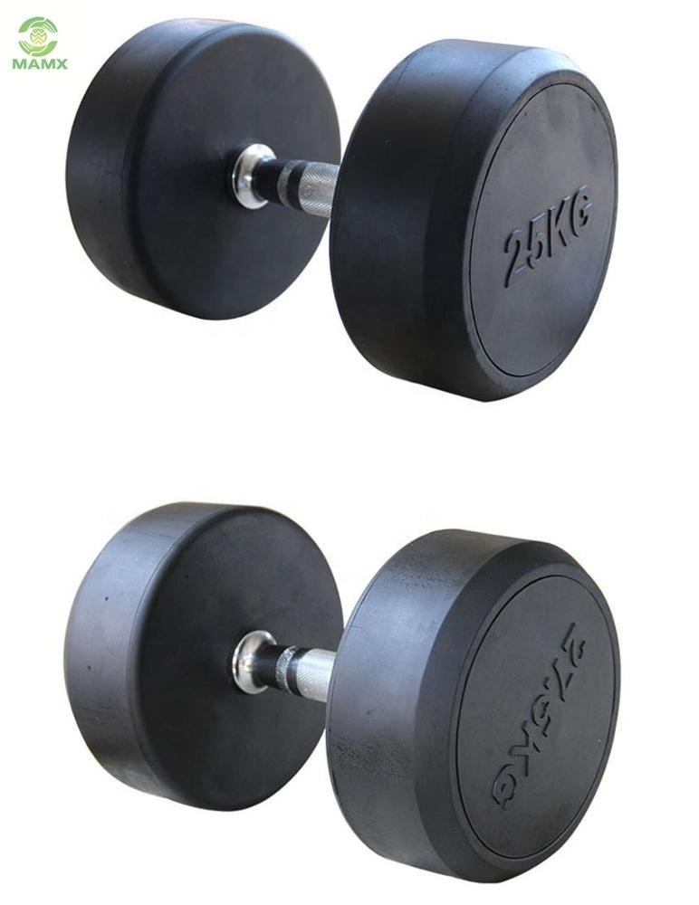 Wholesale 5kg Steel Rubber Coated Dumbbell For BodyBuilding Bodybuilding