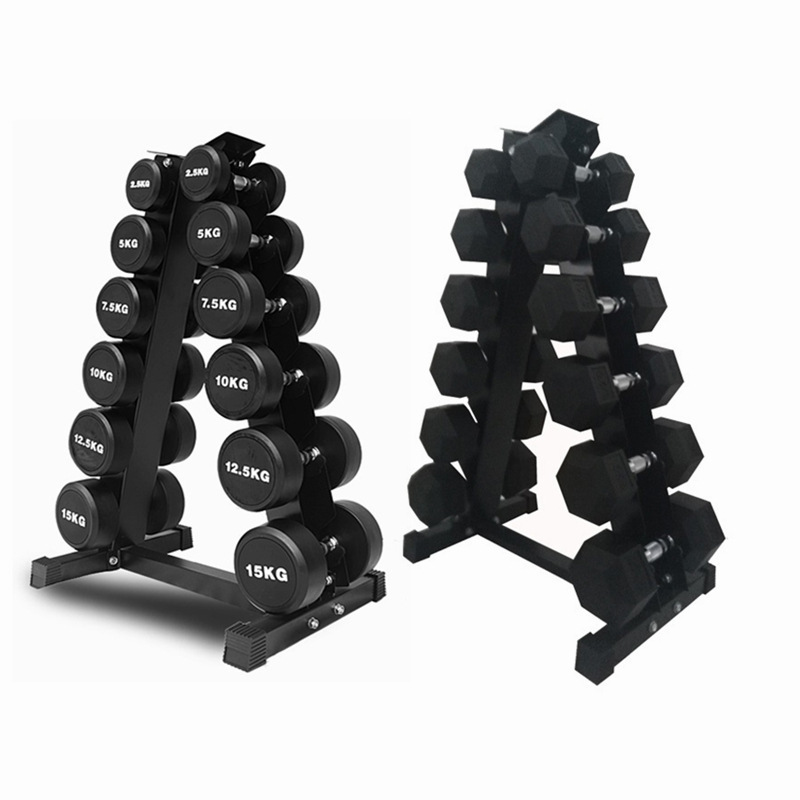 A Type Dumbbell Set Rack 5 Pairs Dumbbell Rack Commercial Bodybuilding dumbbell  Steel Rack