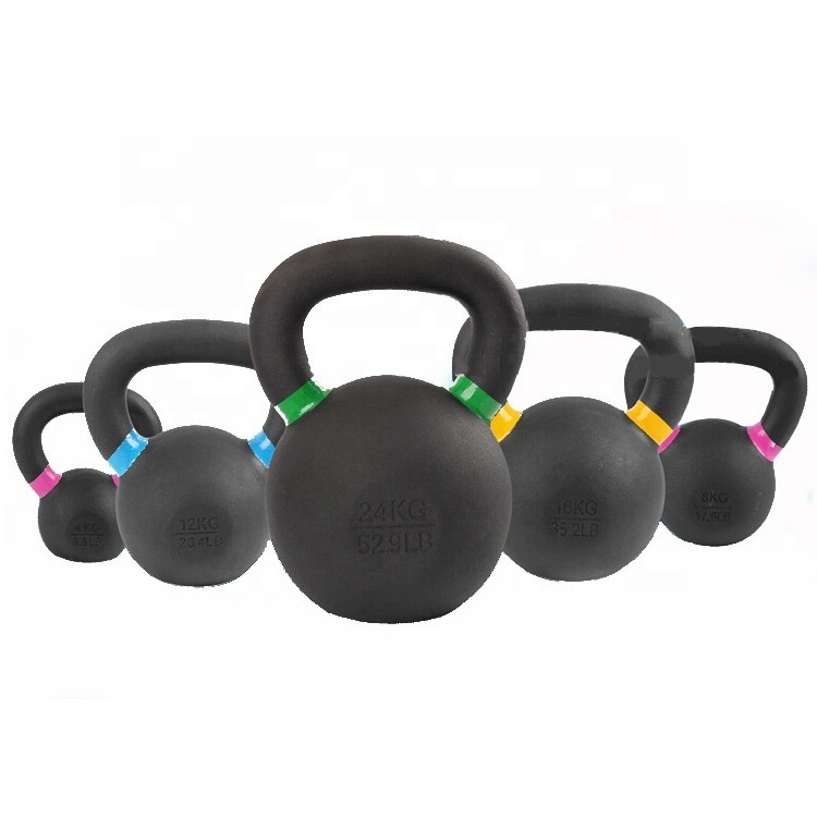 High quality Gym Home Workout Equipment Powder Coated Cast Iron Kettle bells Set