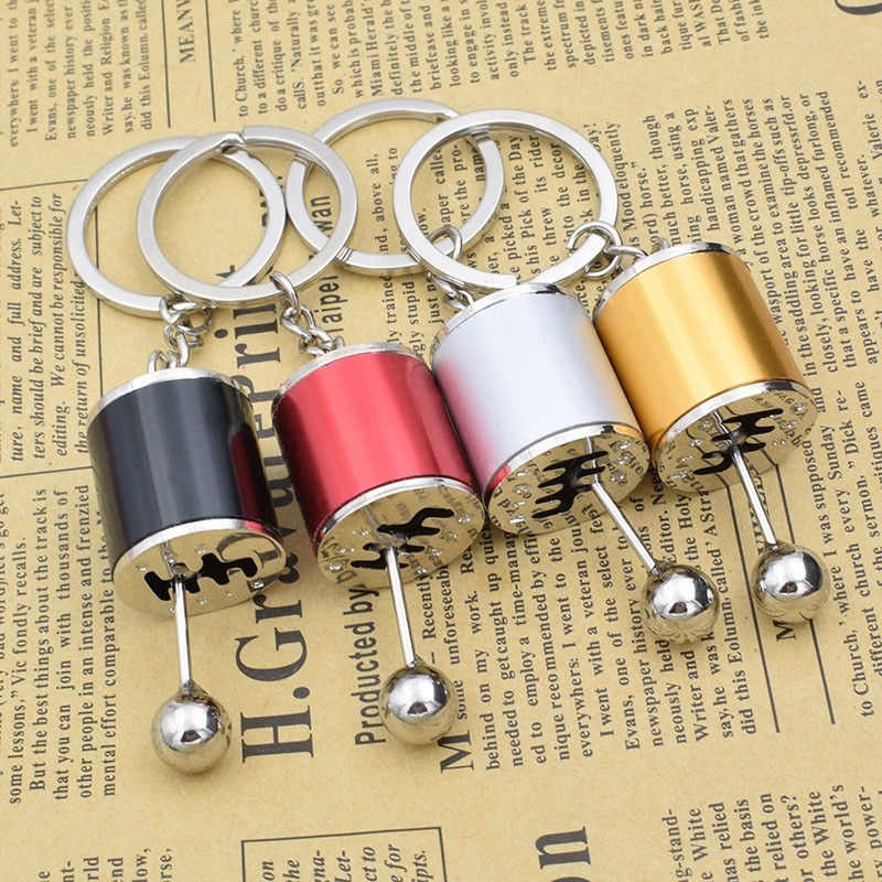 Manufacturer's direct sales creative automobile car part key chain, car shift manual gear metal keychain